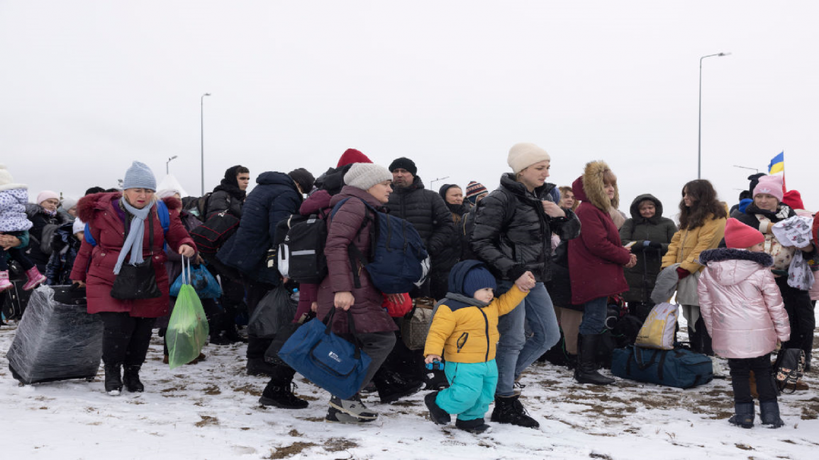 Refugees fleeing conflict in Ukraine
