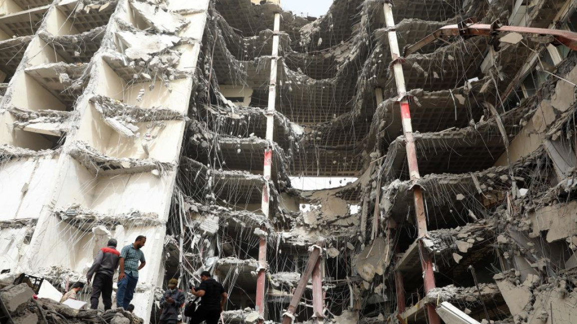Building collapse Iran 