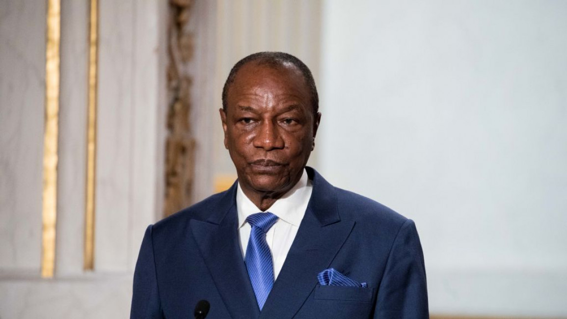 Ousted Guinea leader Alpha Condé (while president in 2017)