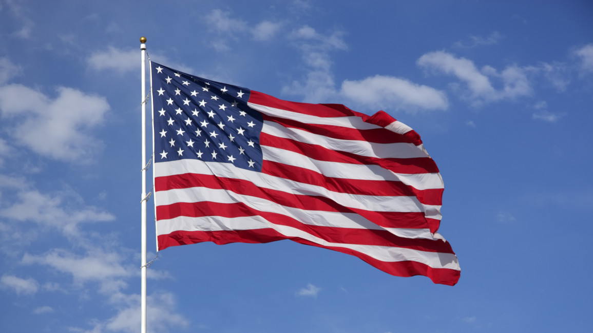 The flag of the United States of America.