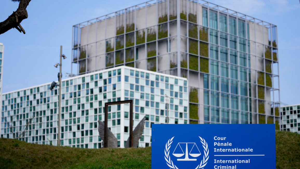 A photo of the outside the International Criminal Court in The Hague in the Netherlands.
