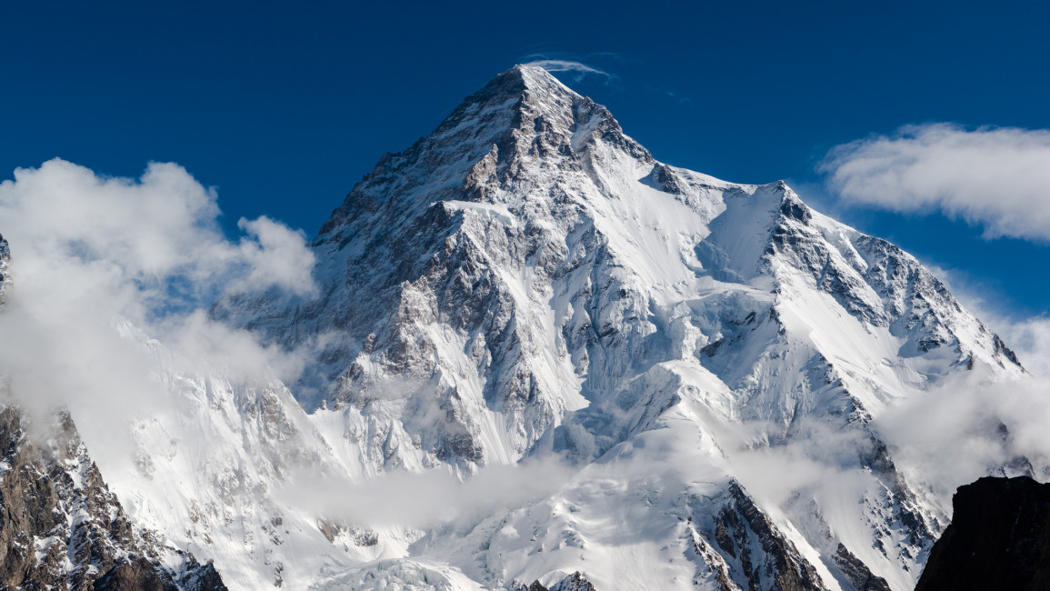 A view of the K2 mountain in Pakistan.