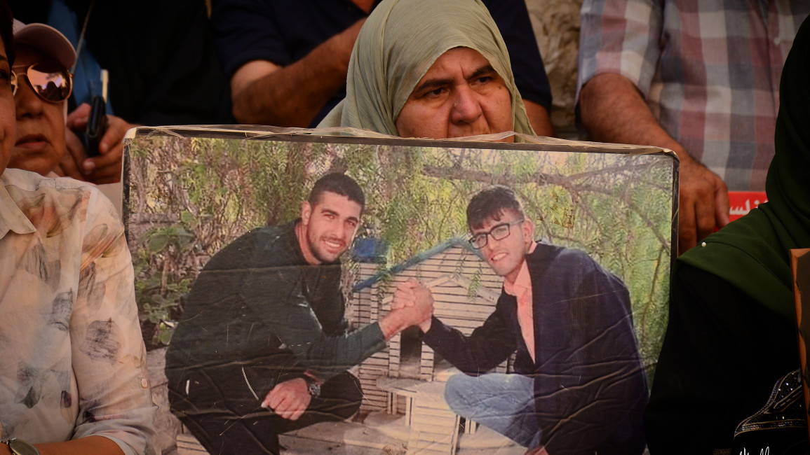 Palestinian prisoners families Ramallah / Qassam Muaddi
