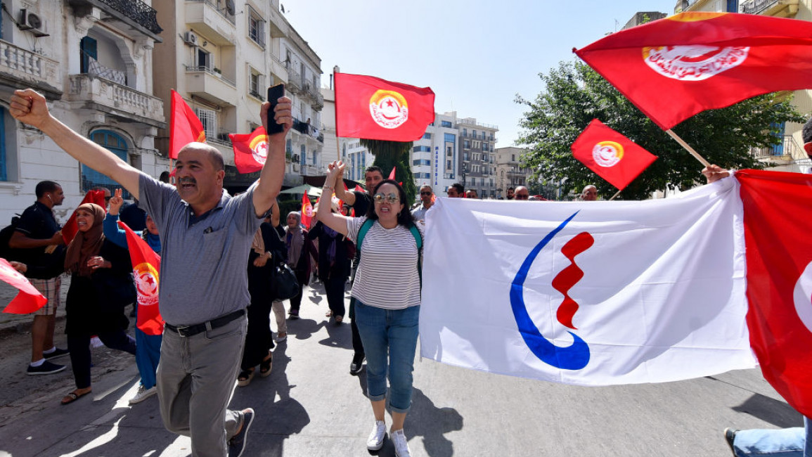 A strike led by the UGTT paralysed Tunisia last June [Getty]