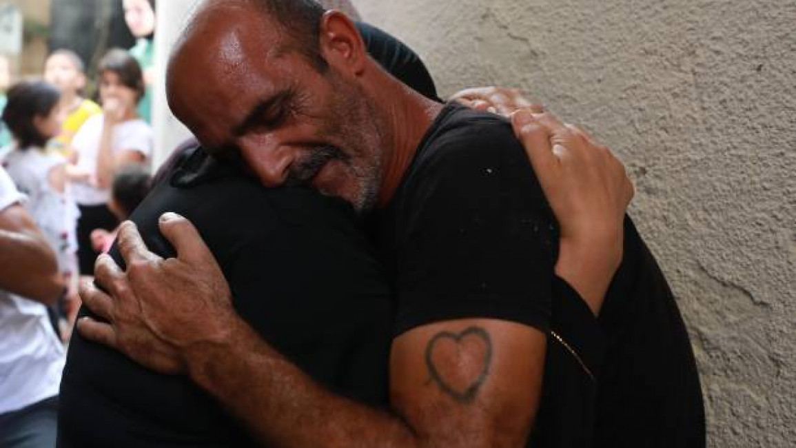 Palestinian parents grieving Jenin / Getty