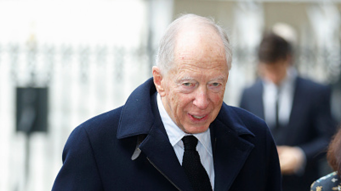  Lord Rothschild attends a service of thanksgiving for Lady Mary Soames at Westminster Abbey on November 20, 2014 in London, England. 