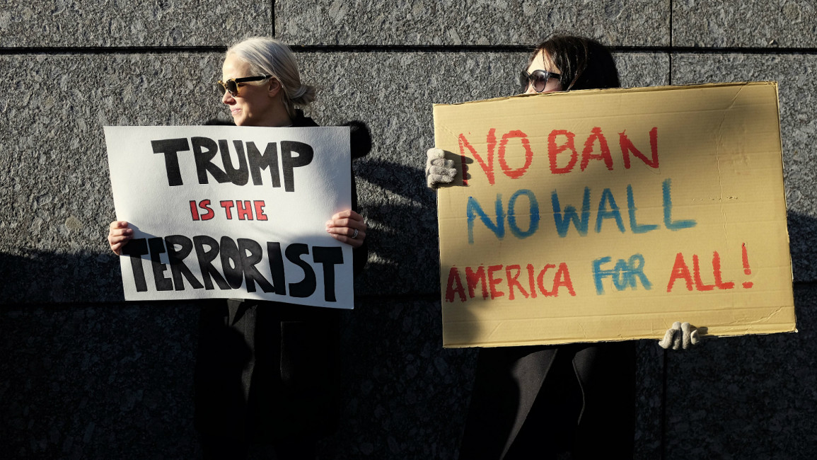 Trump ban protest