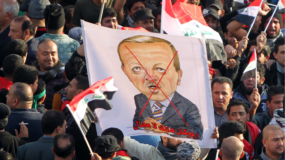 Anti-Turkey protests Iraq