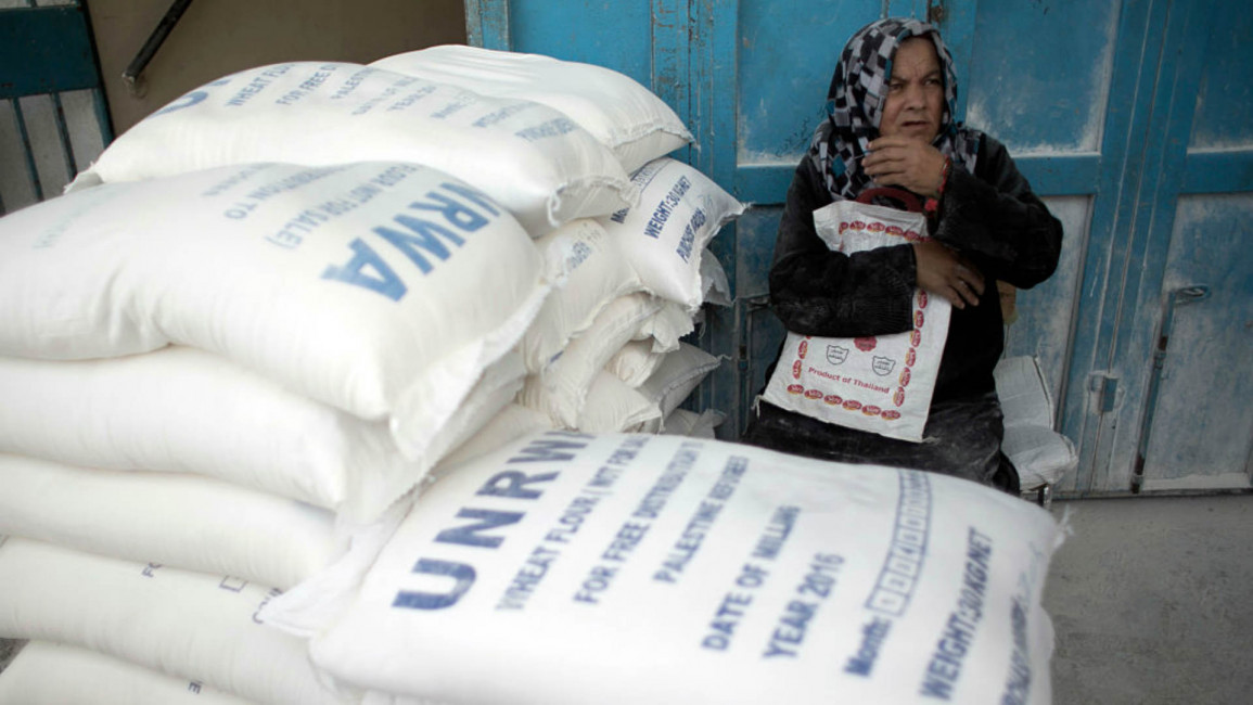 UNRWA food aid - AFP