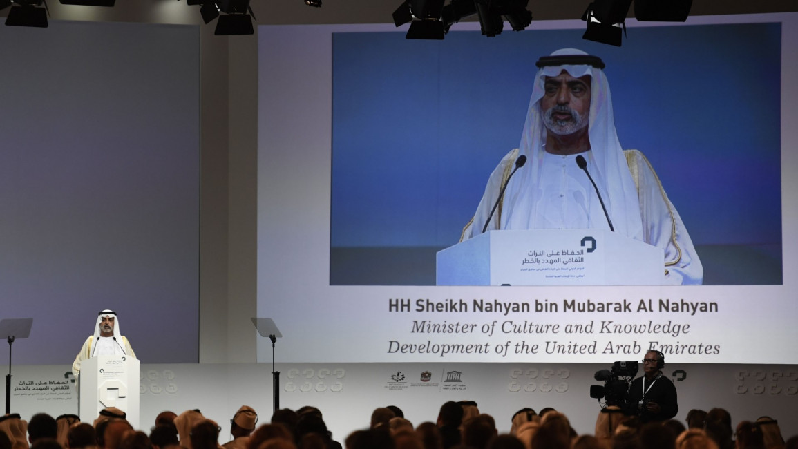 Nahyan bin Mubarak UAE [STEPHANE DE SAKUTIN/AFP via Getty]