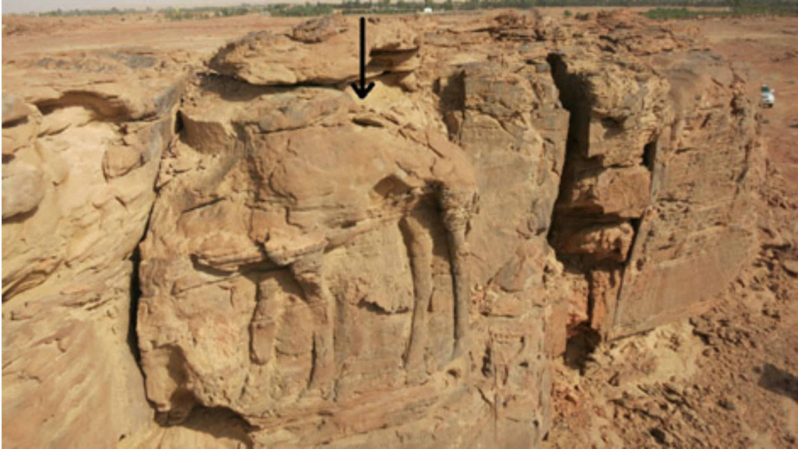 Camel rock carvings in Saudi