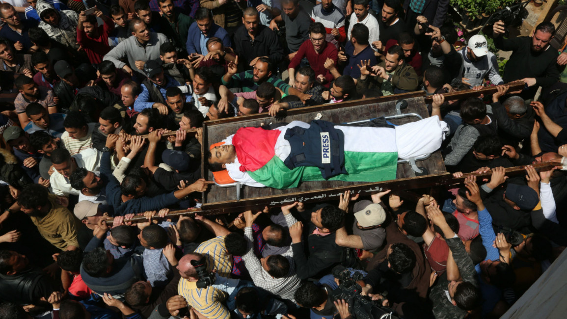 Yasser Murtaja Gaza funeral