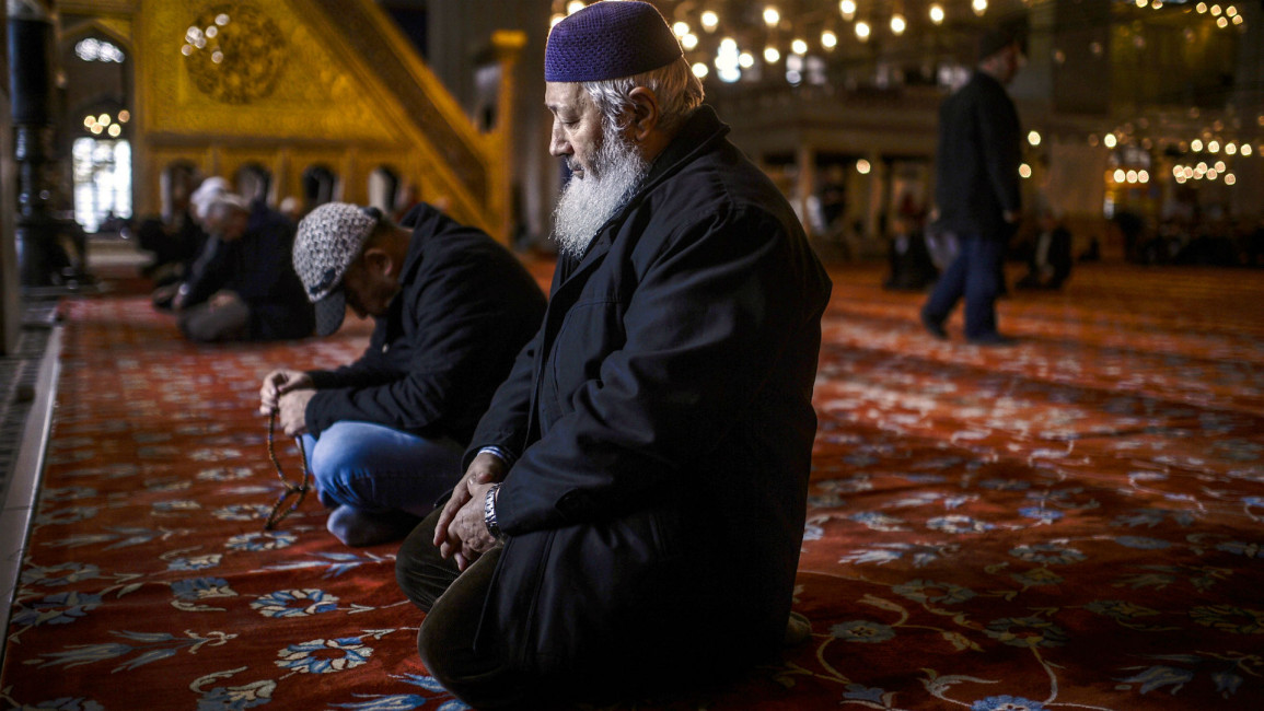 Prayers at the Blue Mosque, Istanbul [AFP]