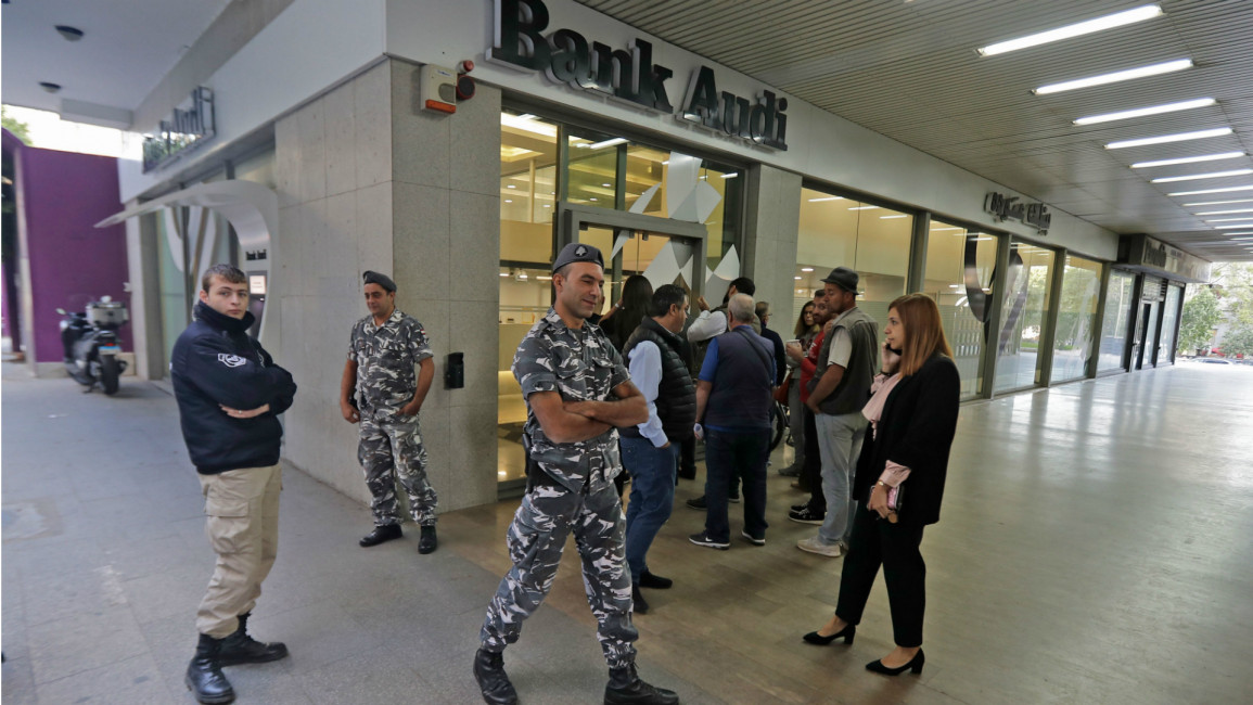Lebanon banks --- AFP