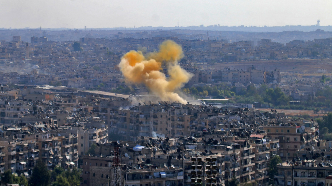 Aleppo Airstrike ANADOLU