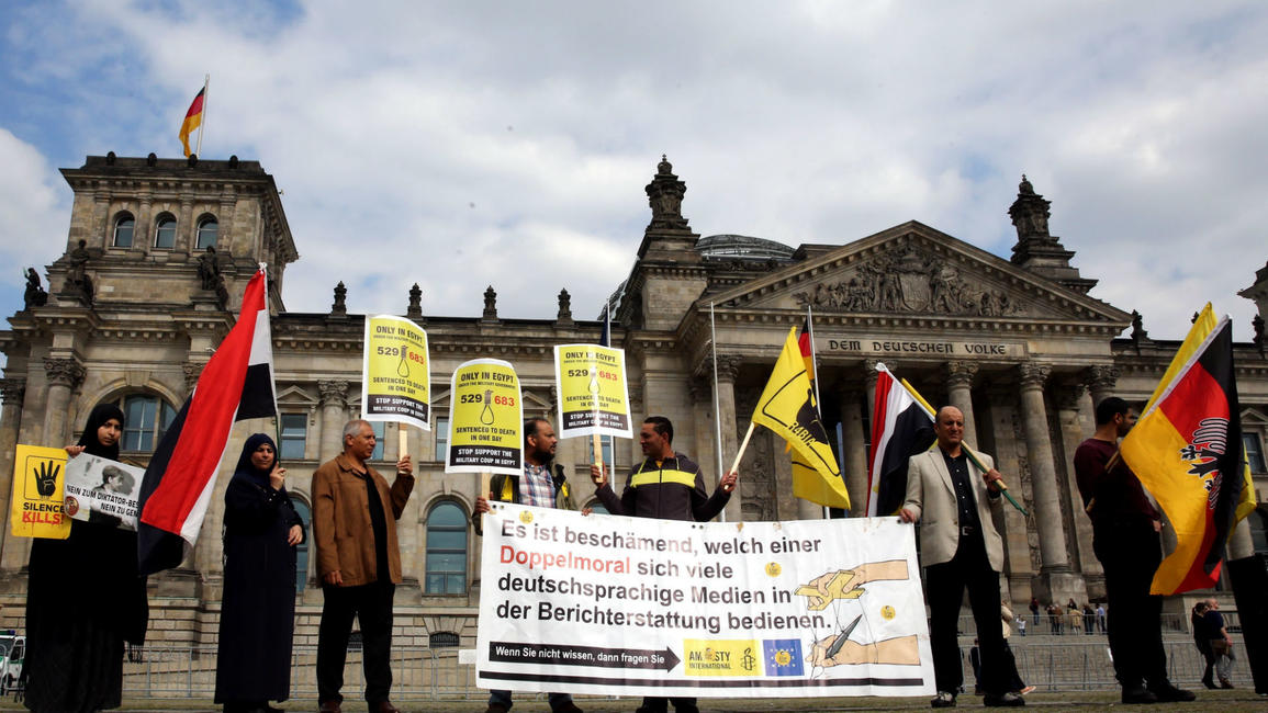 german protests against sisi