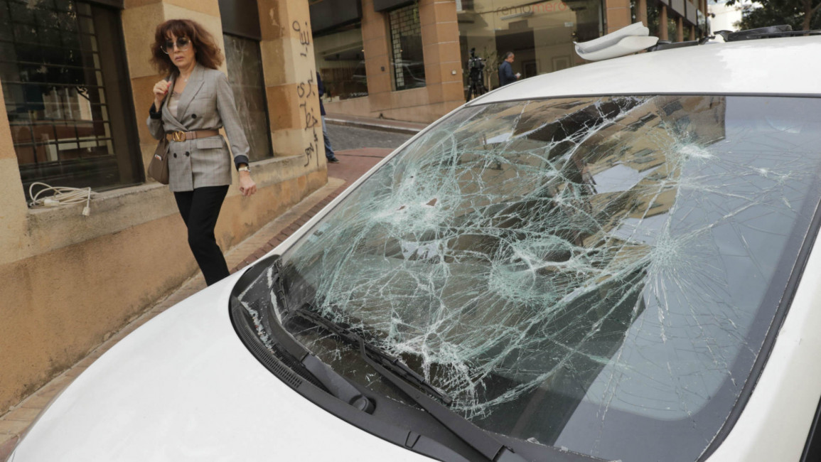 Lebanon smashed car - Getty