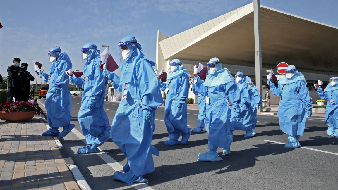 Qatar health workers - GETTY