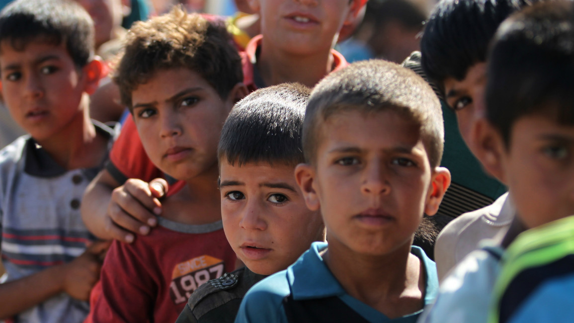 Iraqi children -- AFP