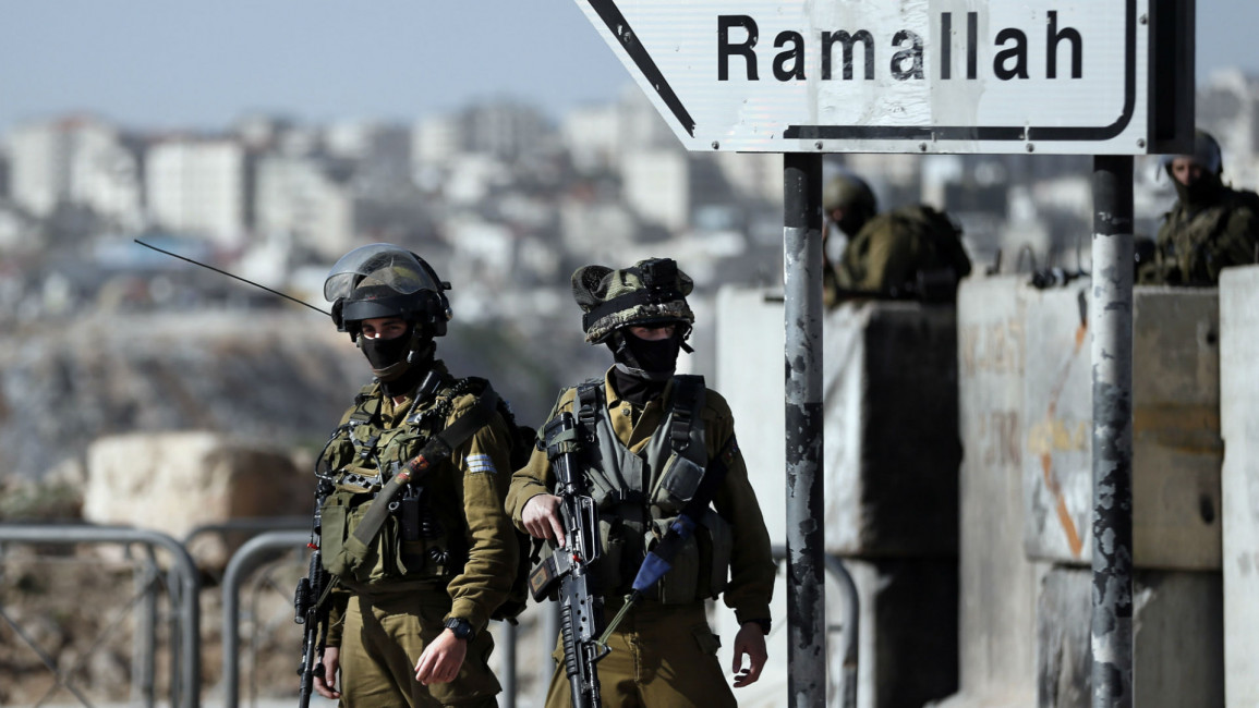 Israel soldiers Ramallah West Bank