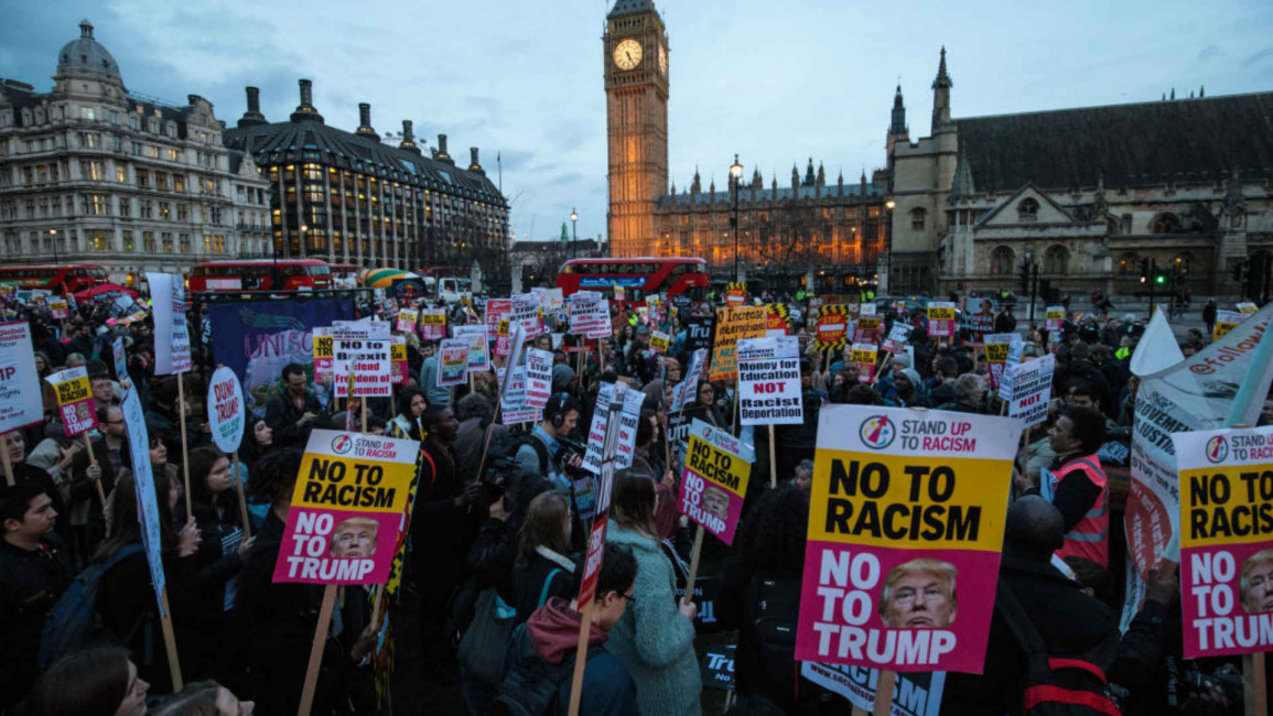 Anti Trump protest UK - Getty