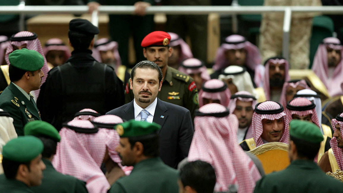 Hariri at a ceremony in Riyadh