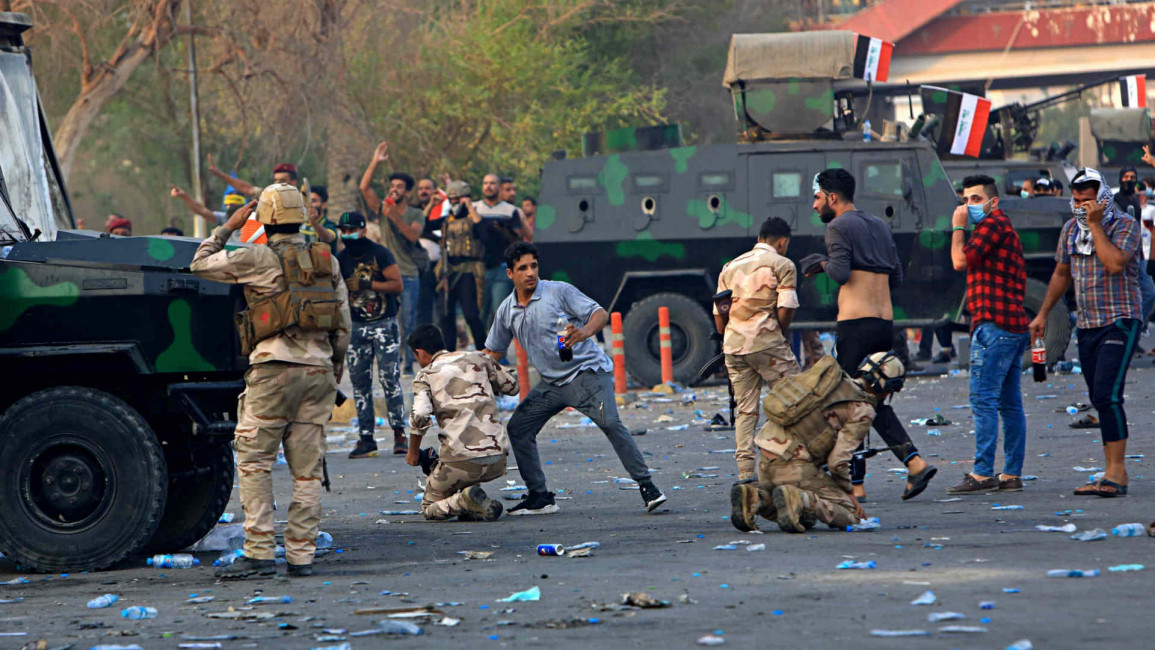Basra protests - AP