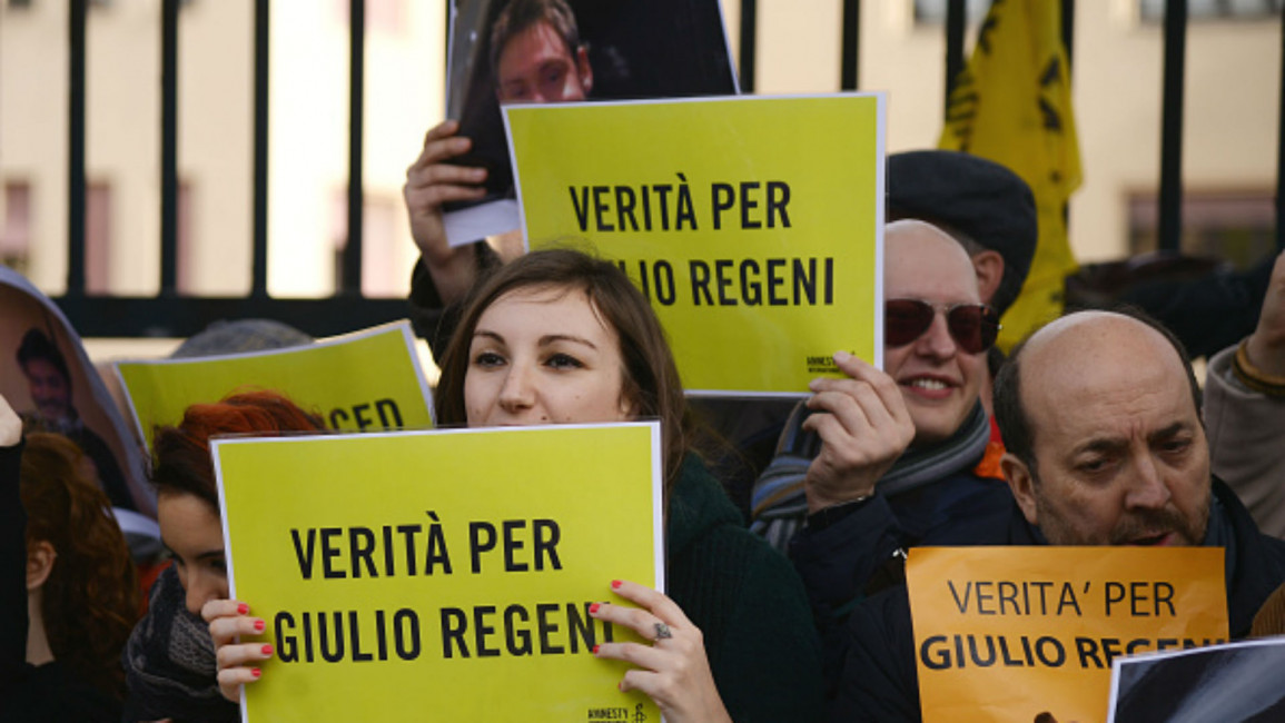 Giulio Regeni protest [AFP]