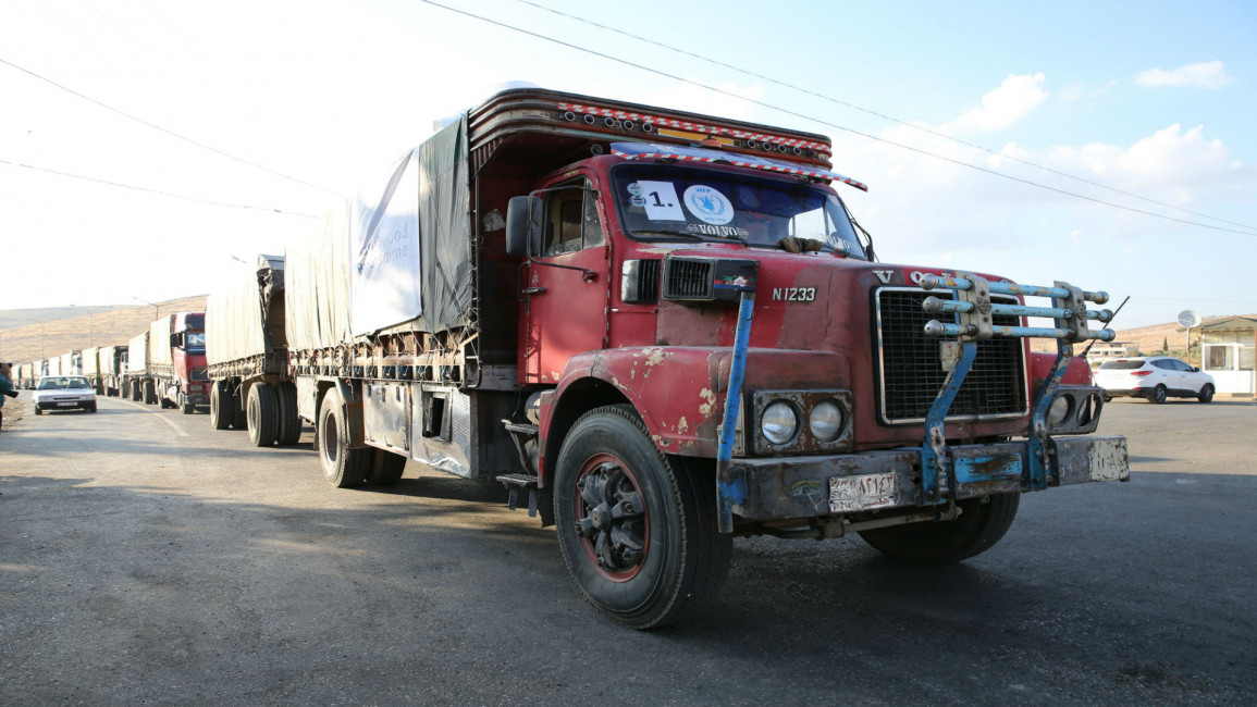 UN aid trucks AFP 