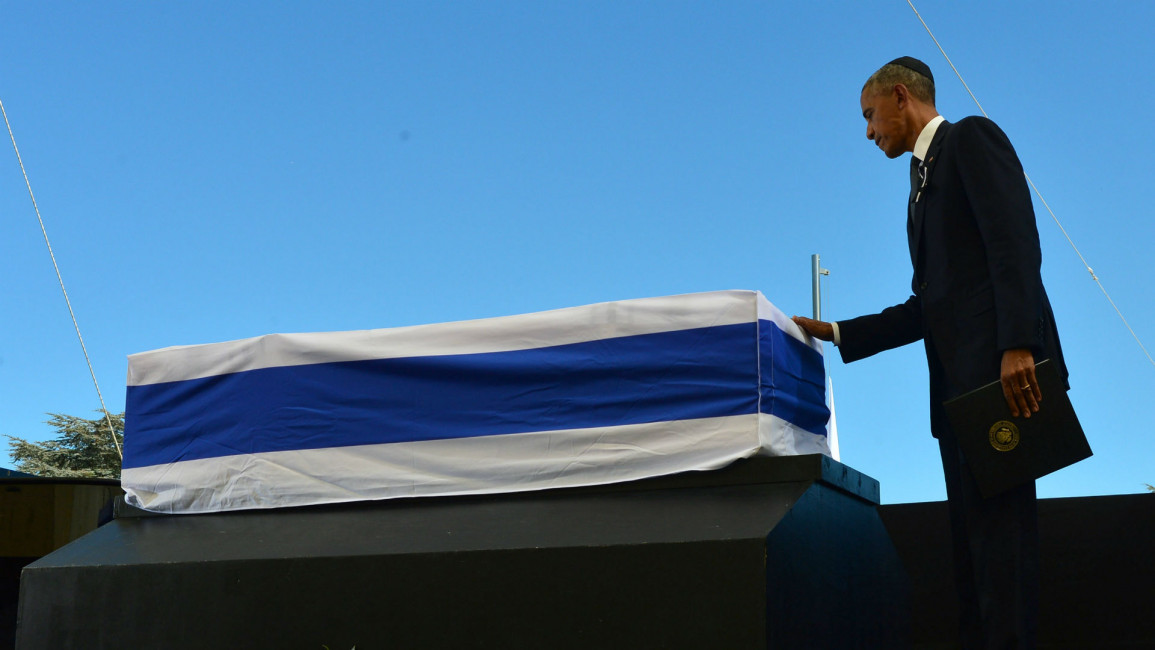 Barack Obama Peres funeral GETTY