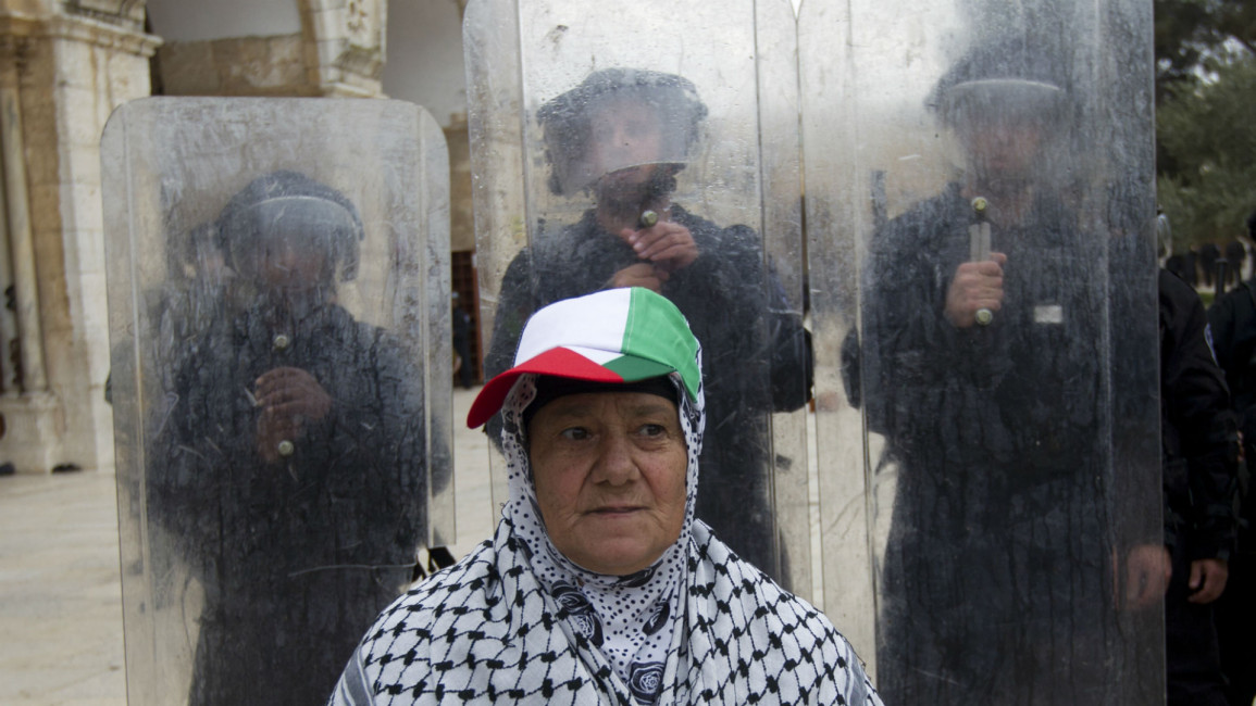 Palestine human shield - AFP