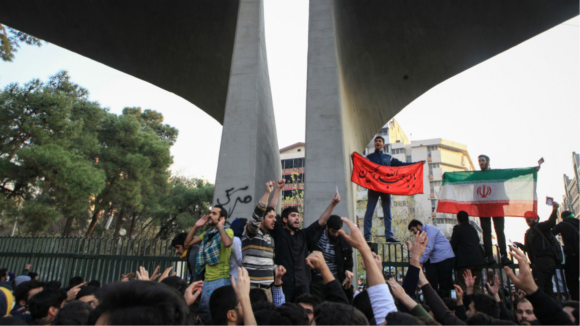 Tehran protest Getty