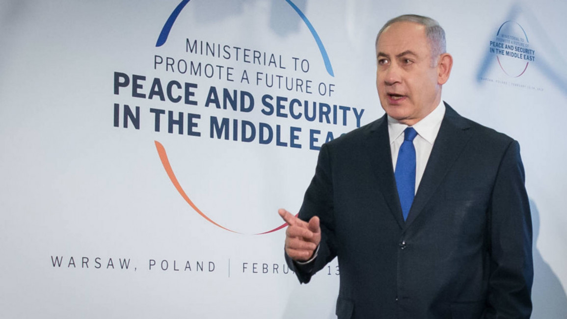 Netanyahu in Warsaw -Getty