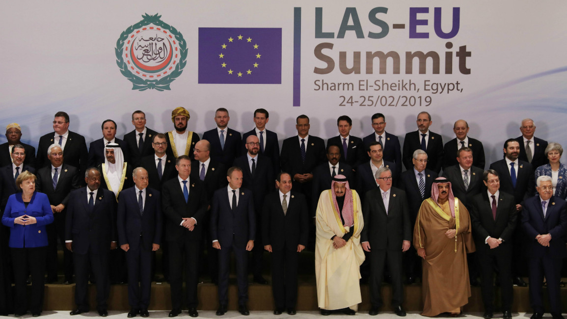  EU and Arab league leaders -- AFP