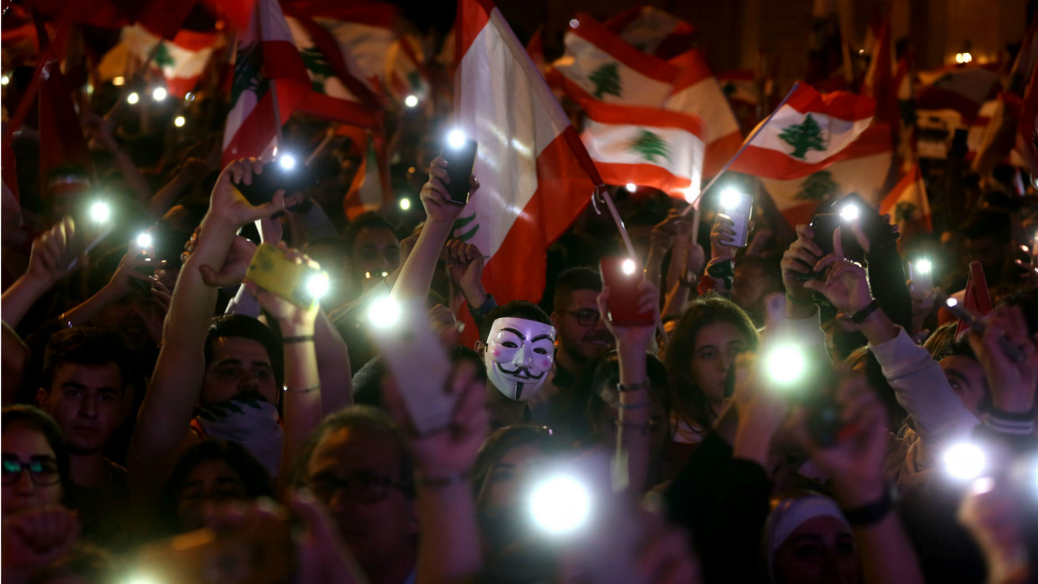 Lebanese demonstrators -- Getty