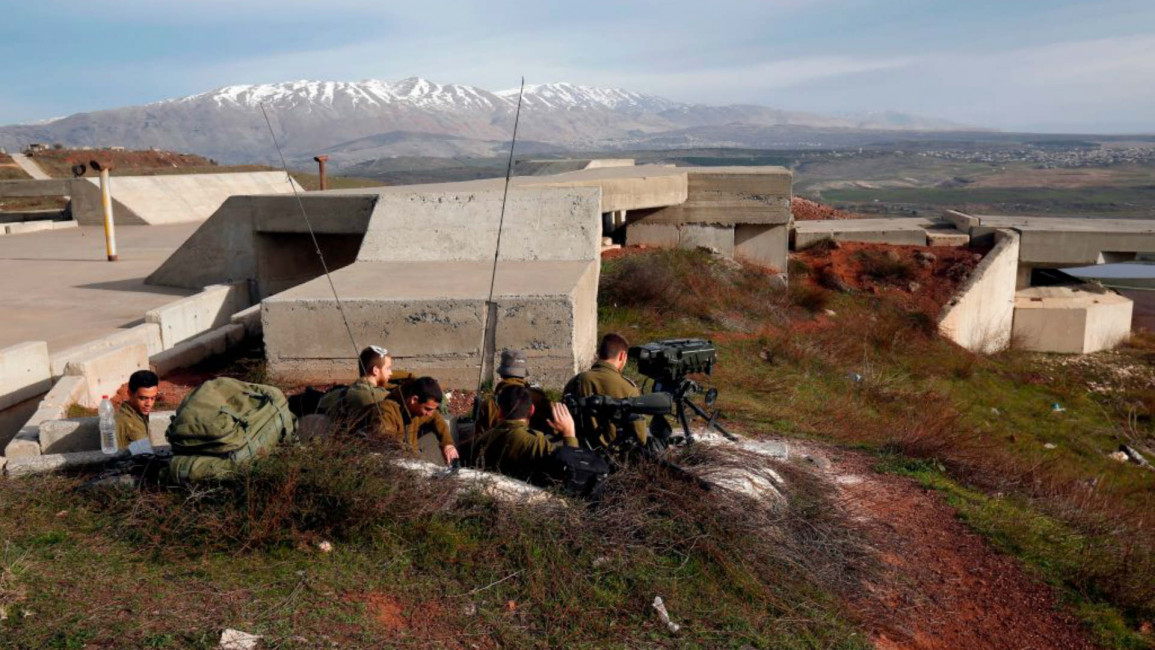 Golan Heights Israeli soldiers - AFP