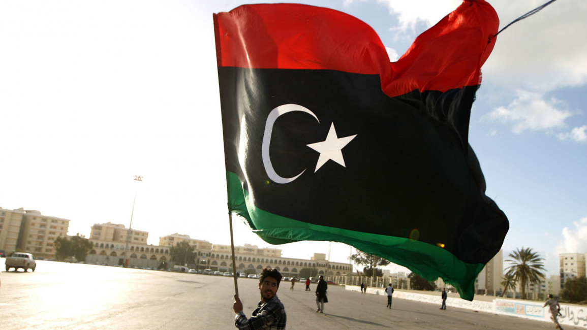 Benghazi, Libya, flag AFP