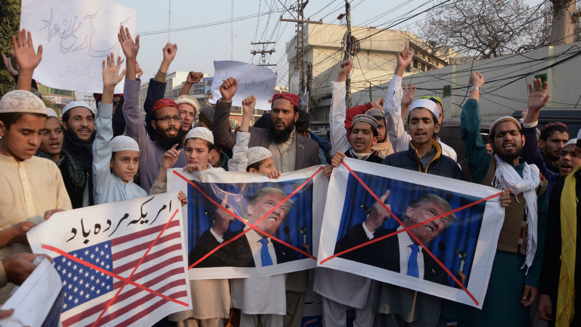 Pakistan anti-US protests [Getty]