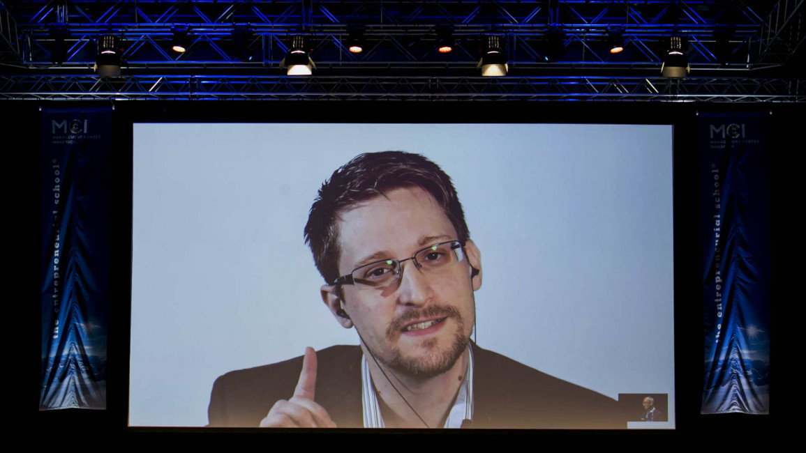 Edward Snowden speaks via videolink