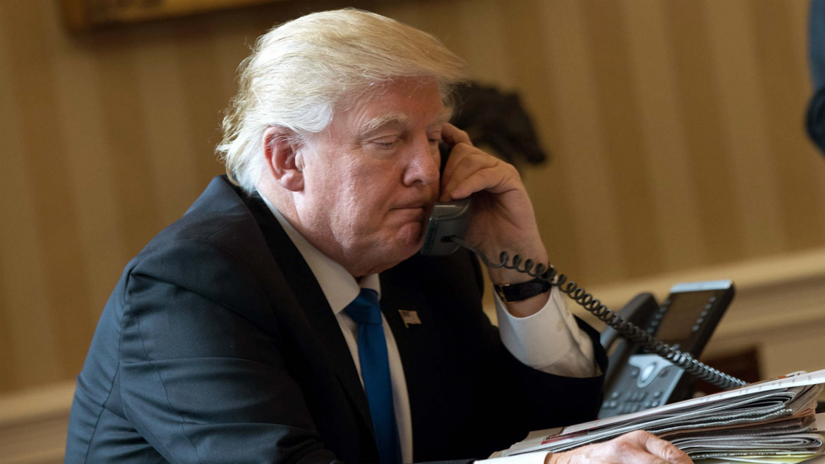 Trump in a call with President Putin