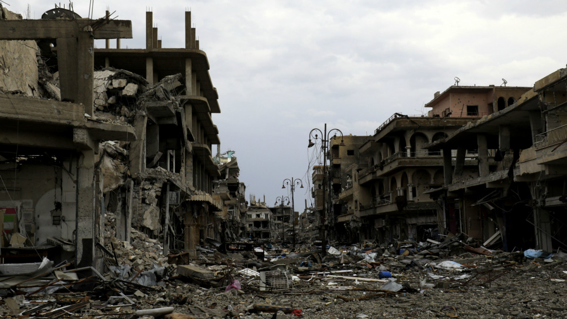 raqqa destruction [getty]