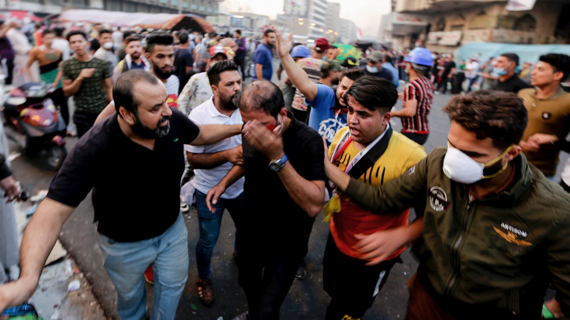 iraq protest injured