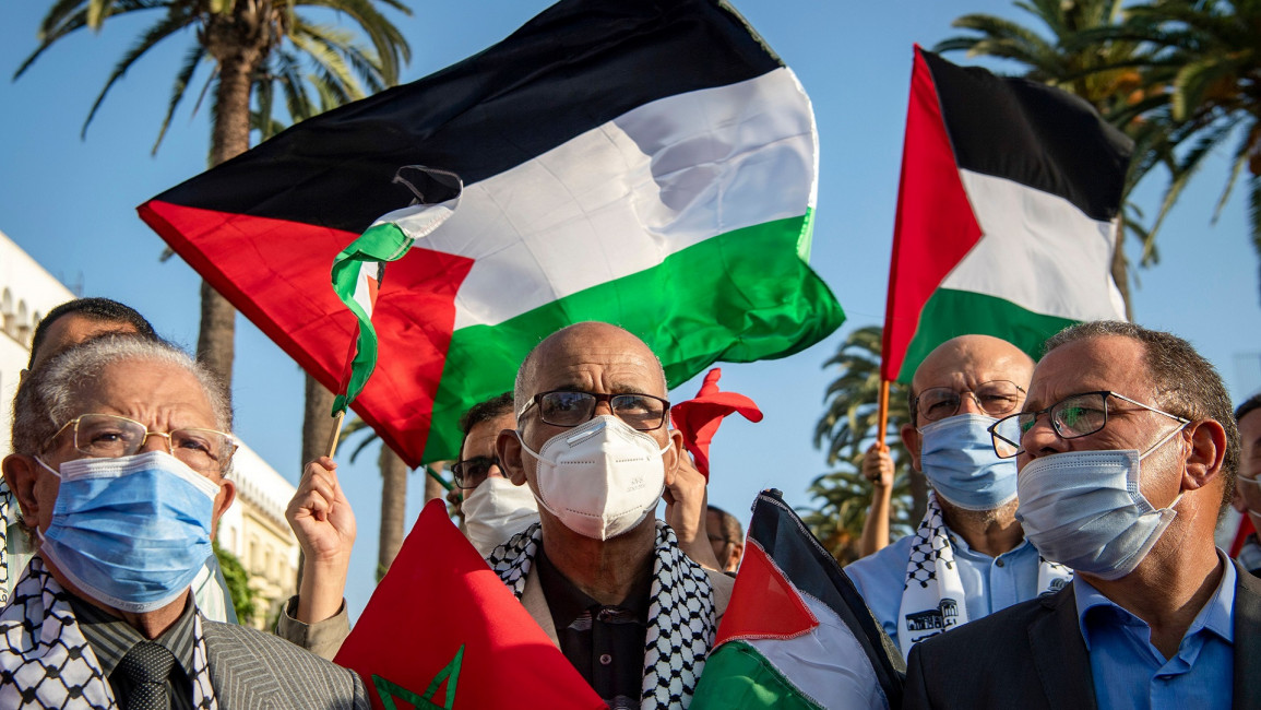 morocco palestine protest