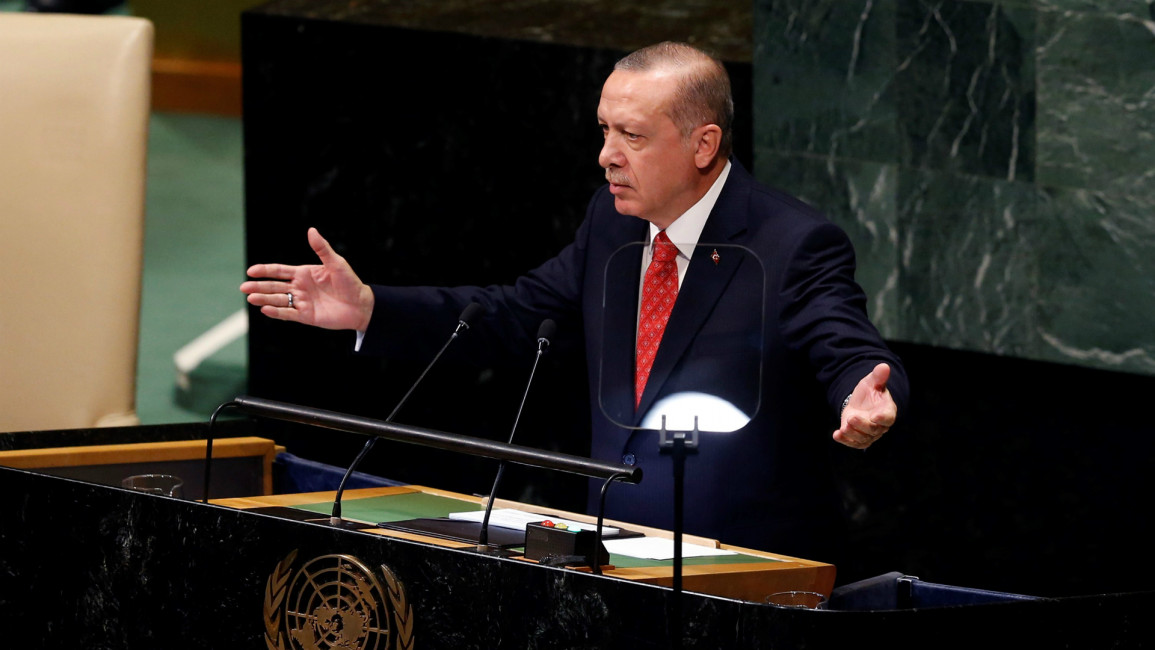 Erdogan at UN [Getty]