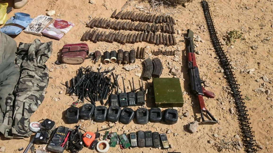 Arms captured in Sinai