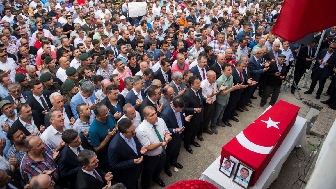 Funeral for Turkish police killed in terrorist attack 