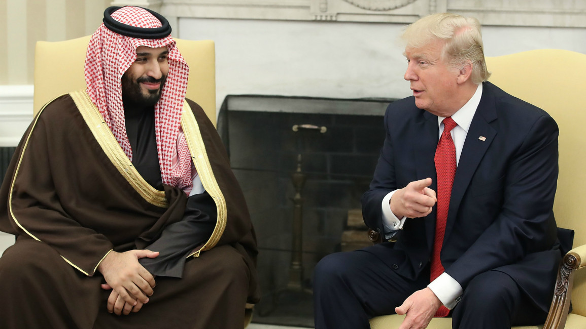 Mohammed bin Salman + Trump -- Getty