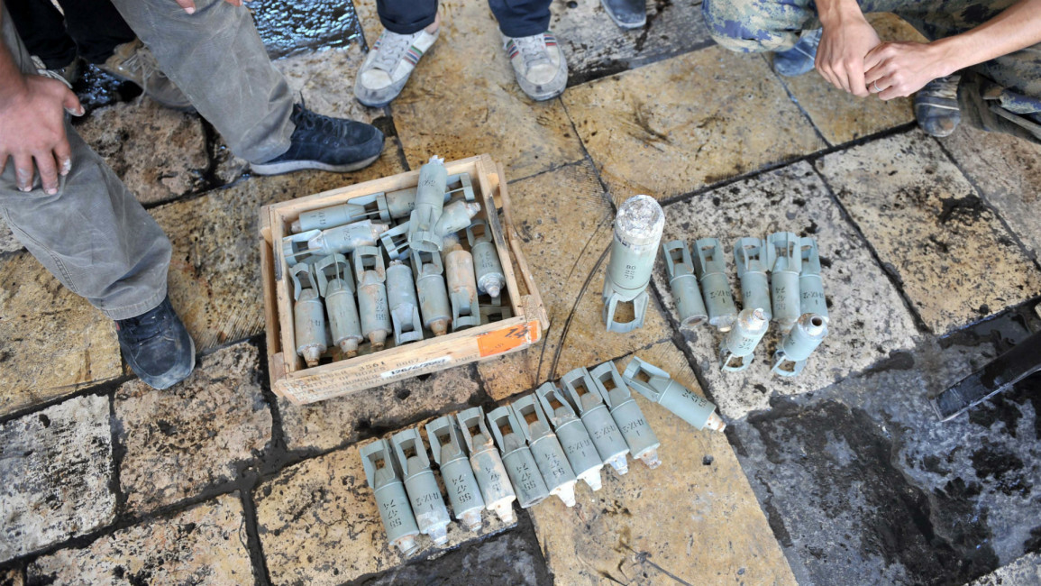 cluster munitions Syria AFP