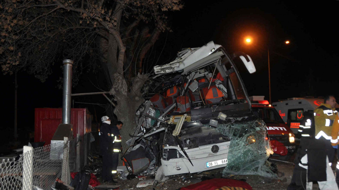 Turkey bus crash - AP