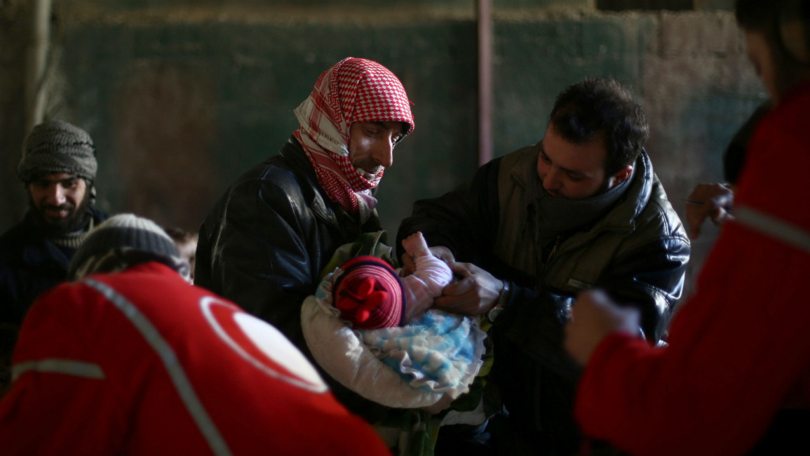 Syria Polio vaccinations AFP